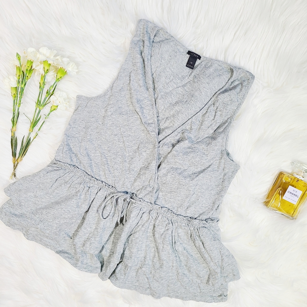 J.Crew Peplum Gray Tank Top